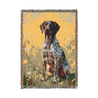 German Shorthaired Pointer Dog Woven Throw Blanket