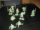 9 Vintage Marx Robin Hood figures lot from Canada cereal promotion in 50 mm