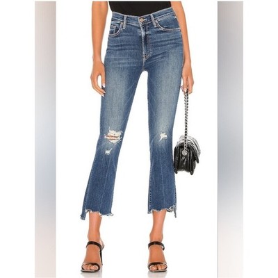 MOTHER The Insider Crop Step Chew Dancing On Coals Distressed Women Size 31