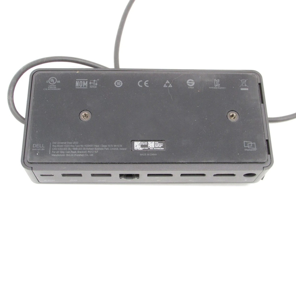 Dell UD22 / K22A Universal Dock USB-C Docking Station M7WC5 GPCYV