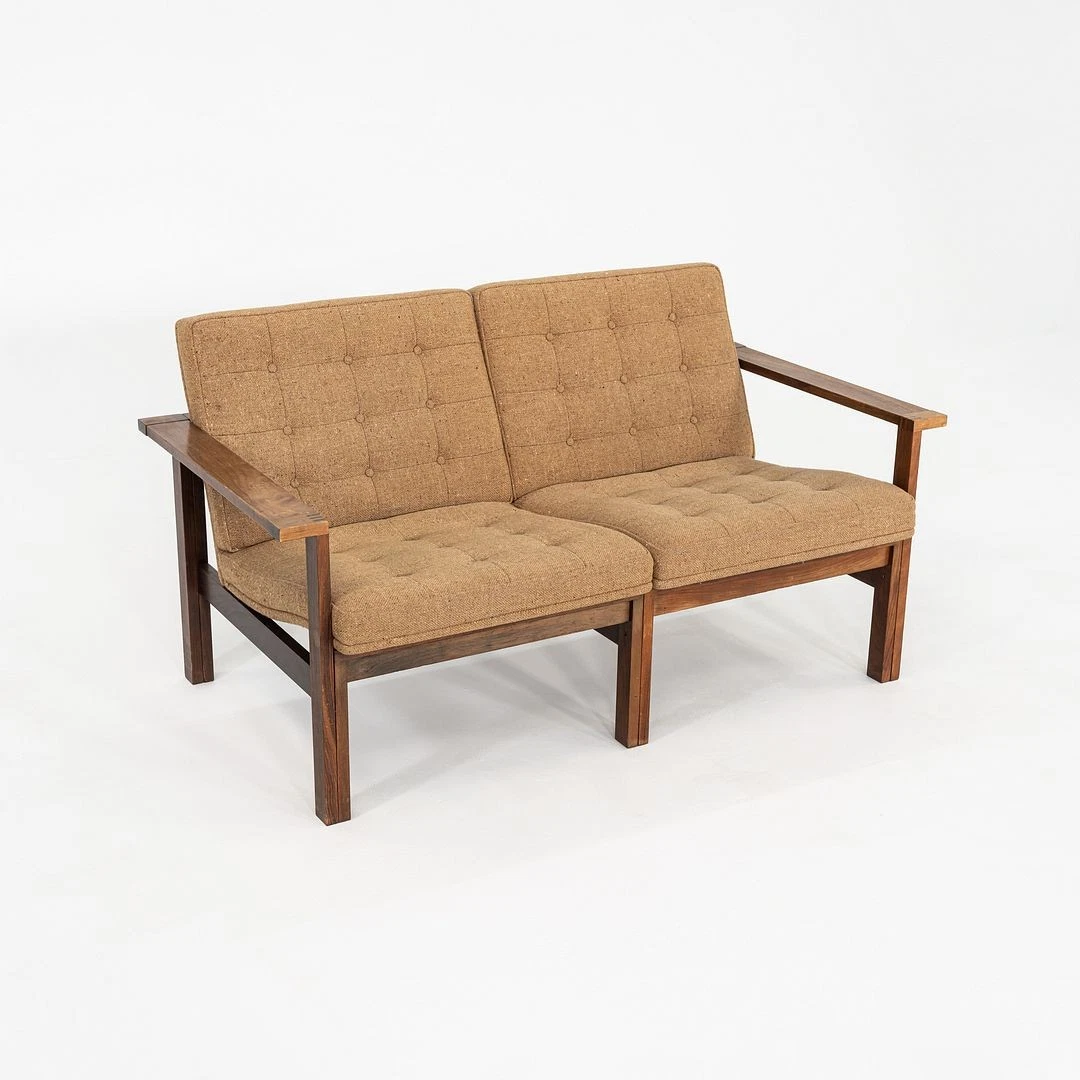 1960s Moduline Rosewood Loveseat / Sofa by Ole Gjerlov-Knudsen and Torben Lind