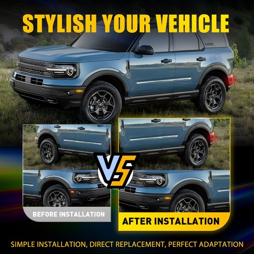 4X Amber&Red Side Marker Light Smoked Lens LED Fit Ford Bronco Sport 2021-23 EXF - Zdjęcie 11 z 17