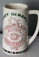VTG  Fairview Fire Dept Beer Stein 60th Anniversary Commissioner Di Napoli Mug 