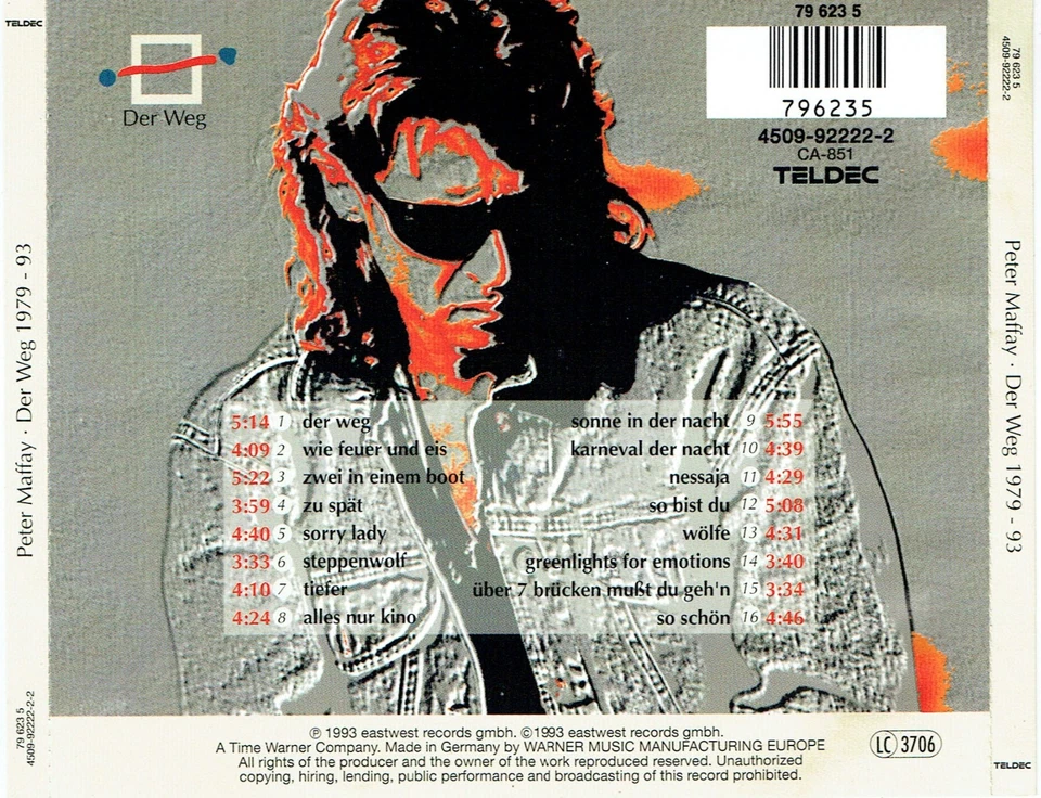 (CD) Peter Maffay – Der Weg 1979 - 93 - Über 7 Brücken Mußt Du Geh'n, So Bist Du - Bild 2 von 2