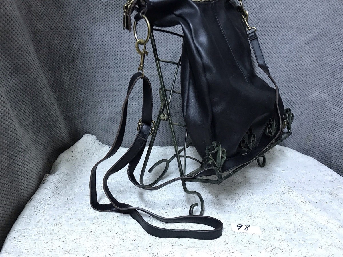 A BIG  BLACK SHOULDER  PURSE#98 View 4