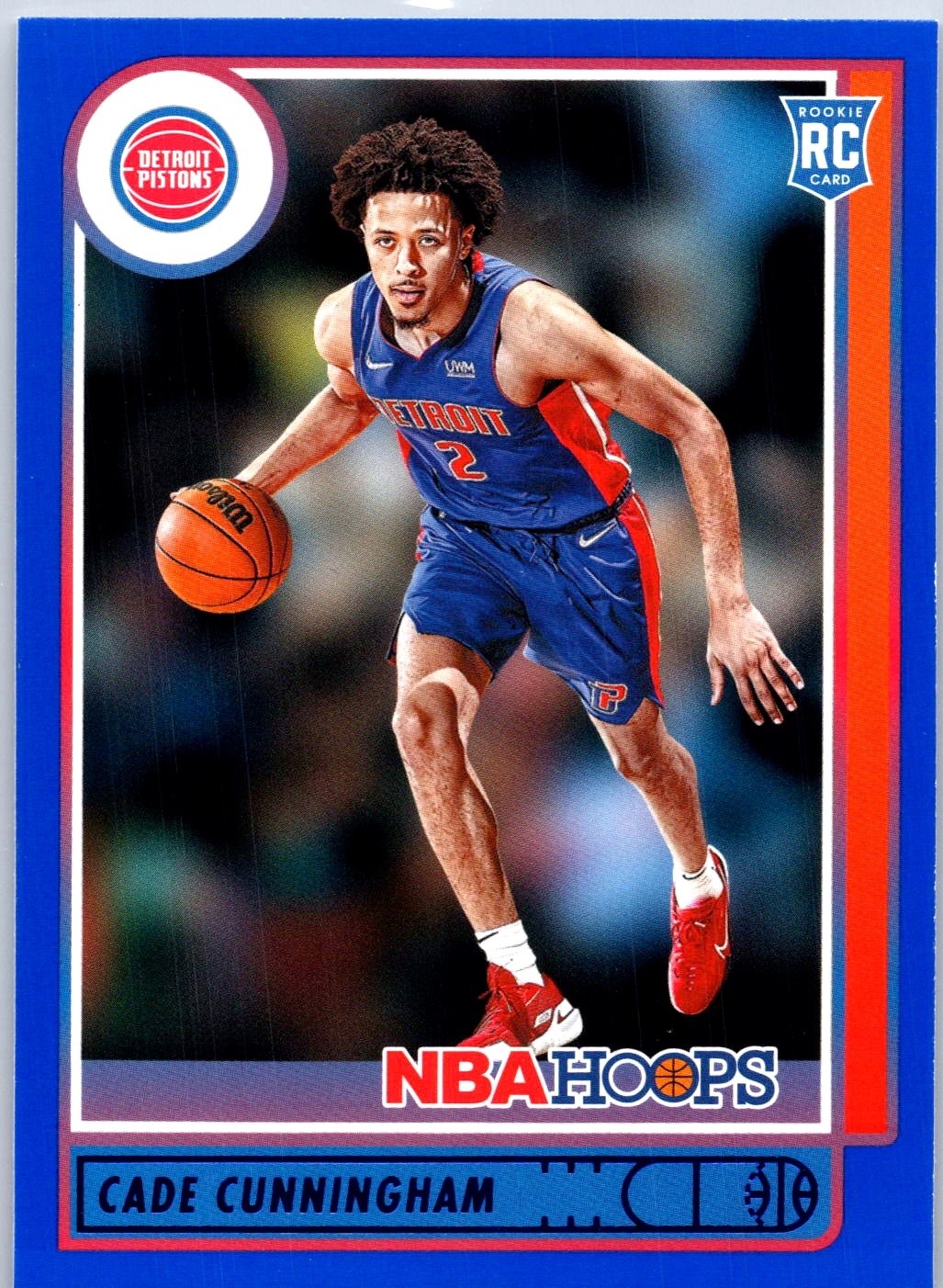 2021/22 Panini NBA Hoops Rookies Blue Cade Cunningham #201 Rookie RC Pistons