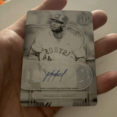 2024 Topps Tribute Yordan Alvarez TA-YA Black Plate Auto 1/1