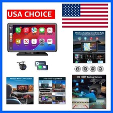Wireless CarPlay Screen for Car, 7" Android Auto, Backup Camera Backup came...