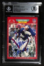 Thurman Thomas Signed 1989 Pro Set Bills Rookie (RC) Card Beckett Slabbed