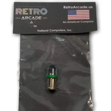 Green Pinball 6.3 Volt LED Round Replacement Bulbs 44/47 Bayonet Base BA9S, US