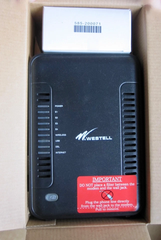 Neu im Karton Westell Inc. ADSL2 Modem-Router A99-750045-00
