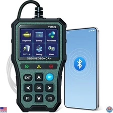 OBD2 Bluetooth Scanner Tool for iOS/Android, Real-Time Data, Battery Tester