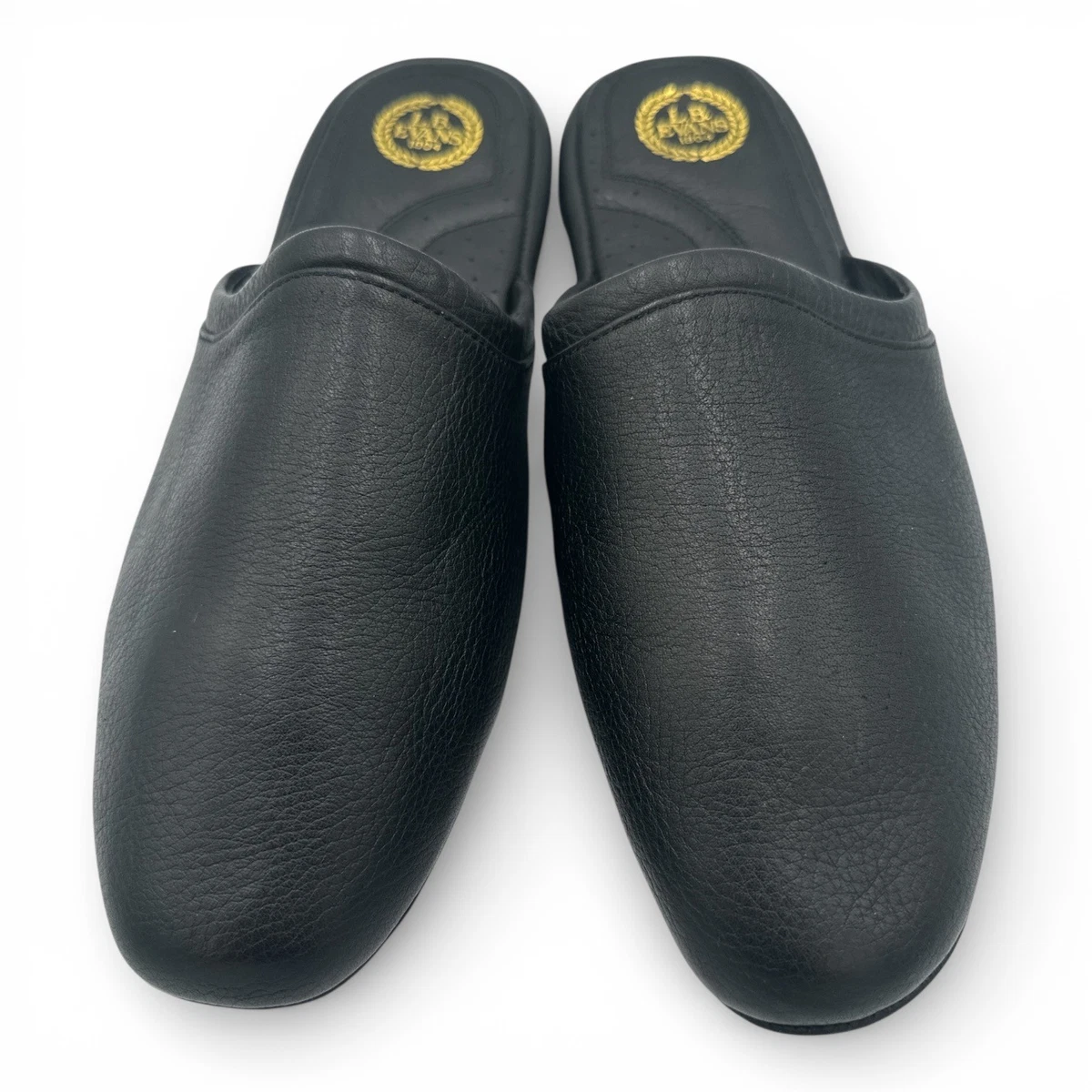 Mens Slippers Size 12 M Classic L. B. Evans Shoes Deerskin Leather Moccasin Slippers - L.B. Evans | King Size main image 3