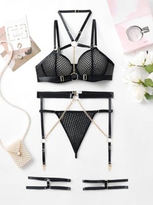 Sexy Pu Leather Strappy Underwire Garter Belt Lingerie XX  display picture 2