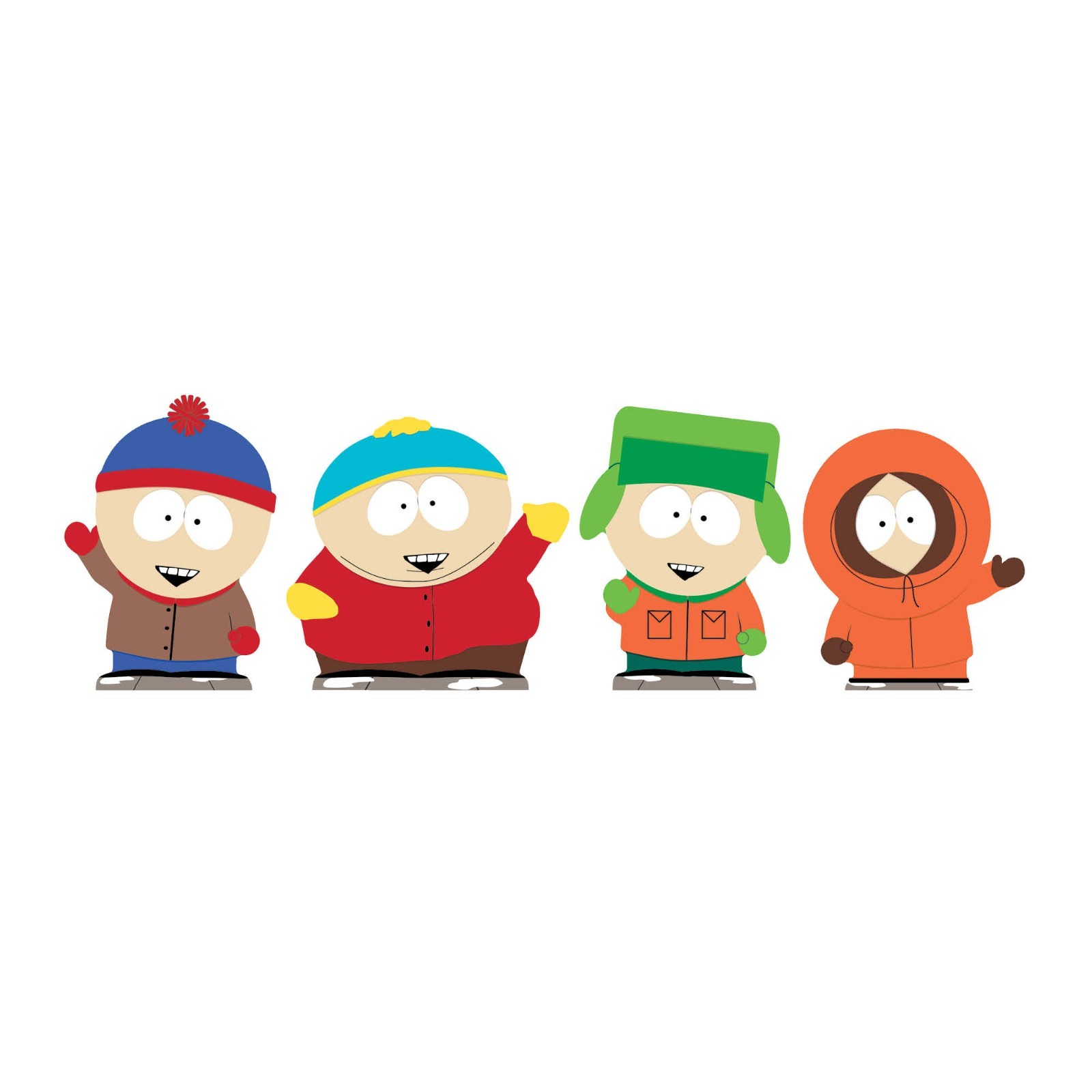 South Park Cartman, Stan, Kyle and Kenny Pack of 4 Cardboard Shelf /Desk Toppers