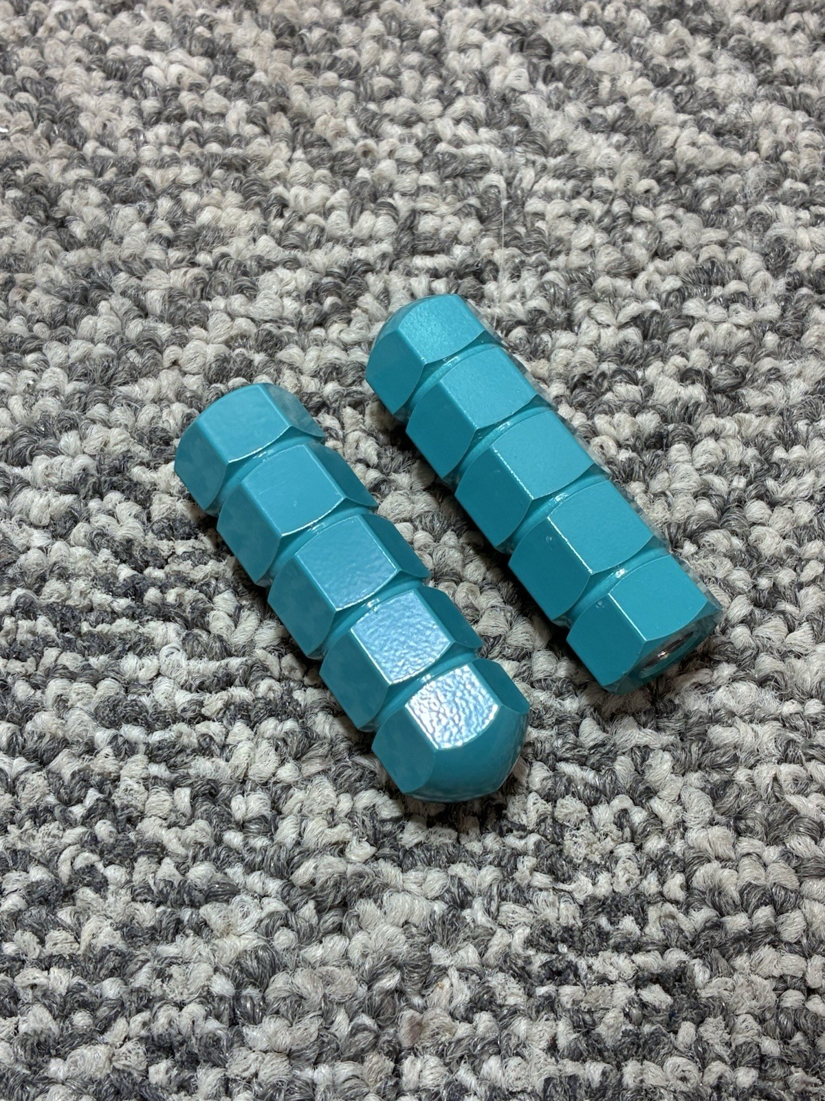 Old School Hard Luck BMX Bullet Pegs Solid 26t 3/8's Axle Teal