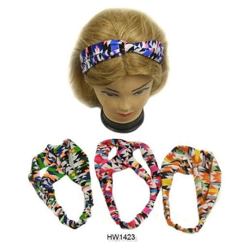 4 PCS Twisted Turban Head Wrap Elastic Headband Women Girl Aztec Style Print - Picture 2 of 7