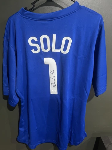 Hope Solo Signed Autograph Custom Soccer Jersey #1 USWNT JSA COA Size XL