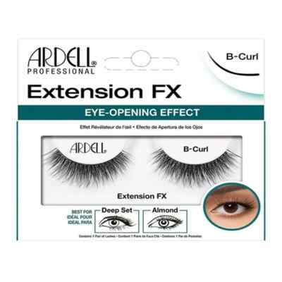 ARDELL EXTENSION FX B CURL FALSE EYE LASHES FOR EYE-OPENING EFFECT  - BLACK
