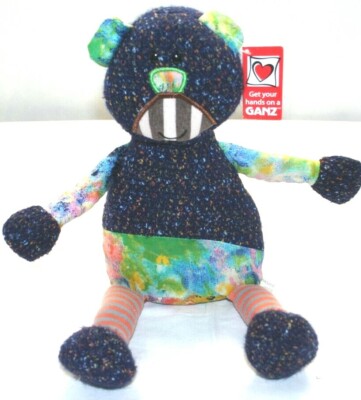 NEW Ganz  Watermarks  Bear  Crazy  Stitched  Plushie  Animal  Toy  Plush NWT
