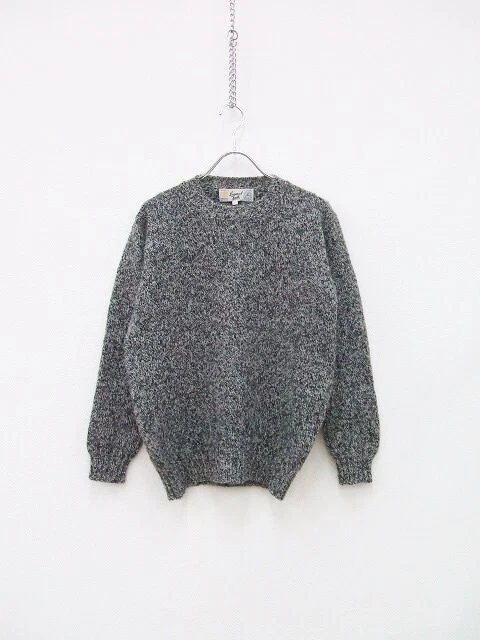 LAURENCE J.SMITH wool sweater size 34 knit Black White 2-0928A