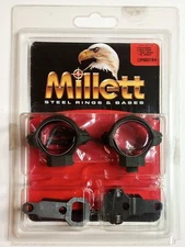 MILLETT Steel Rings CP00734 Turn-in 2 Pc Bases Combo Pack 1" High Savage 110.