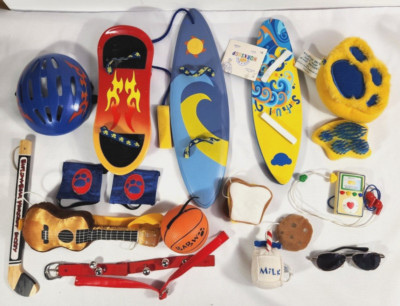 Build A Bear Workshop Lot of Assorted Accessories Guitar Skateboard Glasses
