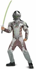 Overwatch Genji Muscle Boys Medium 8-10 Halloween Costume