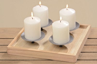 Kerzenleuchter Cooper Holz Metall Boltze Weihnachten Advent Kerzenhalter 3065300