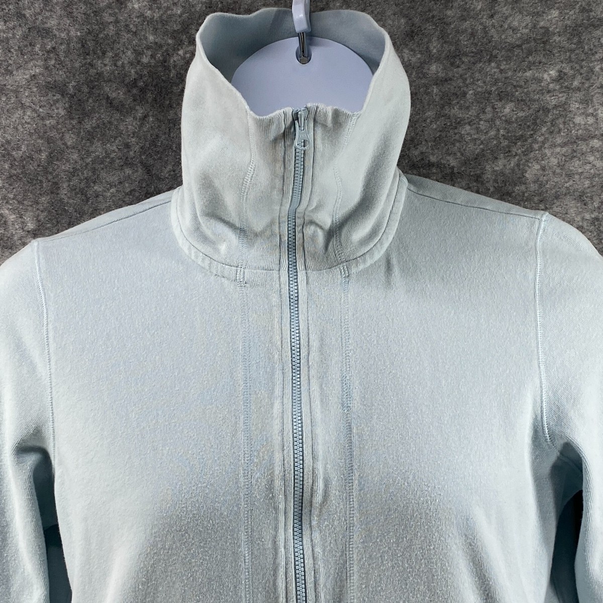 Eileen Fisher Jacket Womens Large Blue Organic Cotton Minimalist