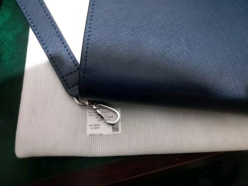Montblanc Sartorial Pouch Small Indigo Clutch Wrist lanyard MB126059 126059 - Picture 2 of 4