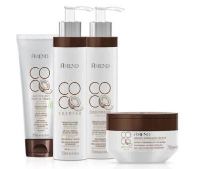 Coconut Oil Butter Moisturizing Hydration Softness Treatment Kit 4 Prod. - Amend