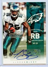 LeSean McCoy 2012 Playoff Prestige The National AUTOGRAPH 1/1 Eagles 💎 1 of 1
