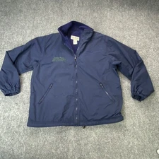 VTG L.L. Bean Jacket Womens L Blue 3 Season Fleece Lined USA 1996 Leeds Plant