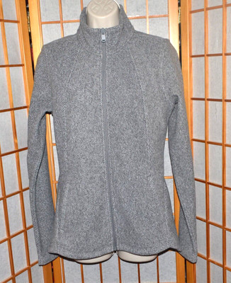 Athleta Jacket STROLL Fleece Full  Up Gray Jacket ~NextToNew~ Sz. S