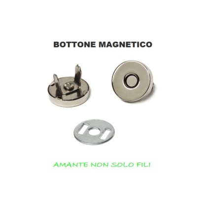 BOTTONE MAGNETICO CALAMITA CHIUSURA PER BORSE Ø 14 mm o 18 mm