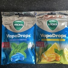 Vicks VapoDrops Menthol/Lemon & Menthol 72g Sugar Free Lozenges