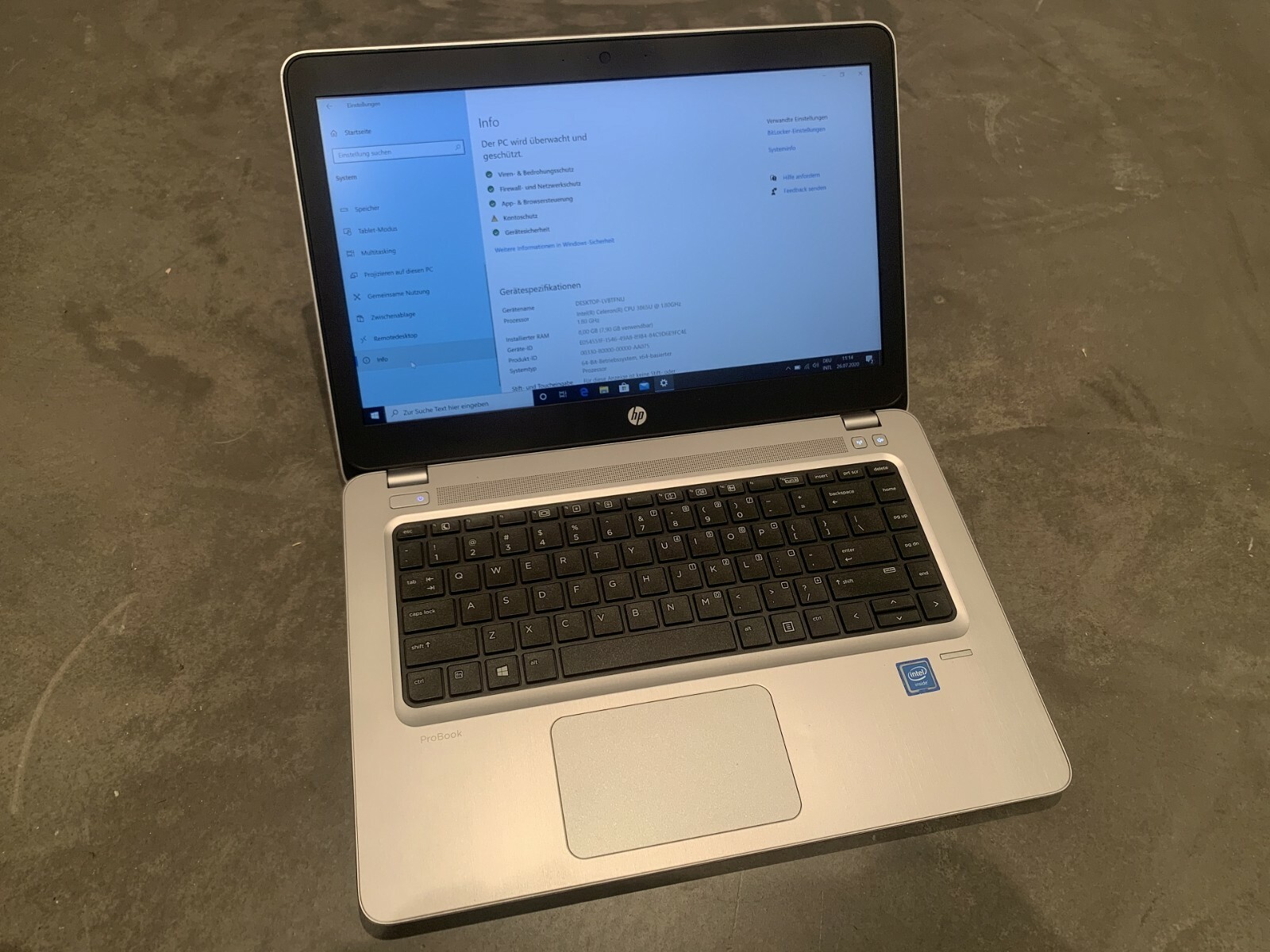 Laptop HP ProBook mt20 Thin Client Celeron 3865U 8GB RAM 128GB SSD Windows 10