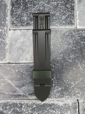 New 26mm Genuine Rubber Tang Strap Black Diver Watch Band for PANERAI Tongue x1