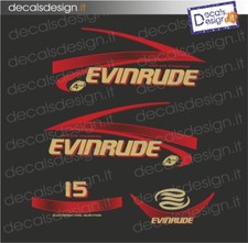 Adesivi motore marino fuoribordo Evinrude 15 cv four stroke 