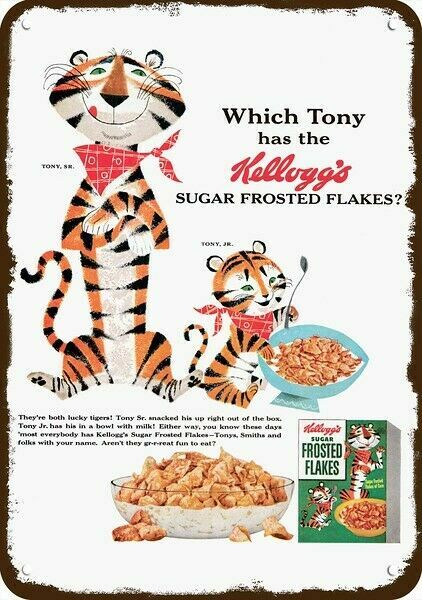 1954 KELLOGG'S FROSTED FLAKES Tony The Tiger Jr. DECORATIVE