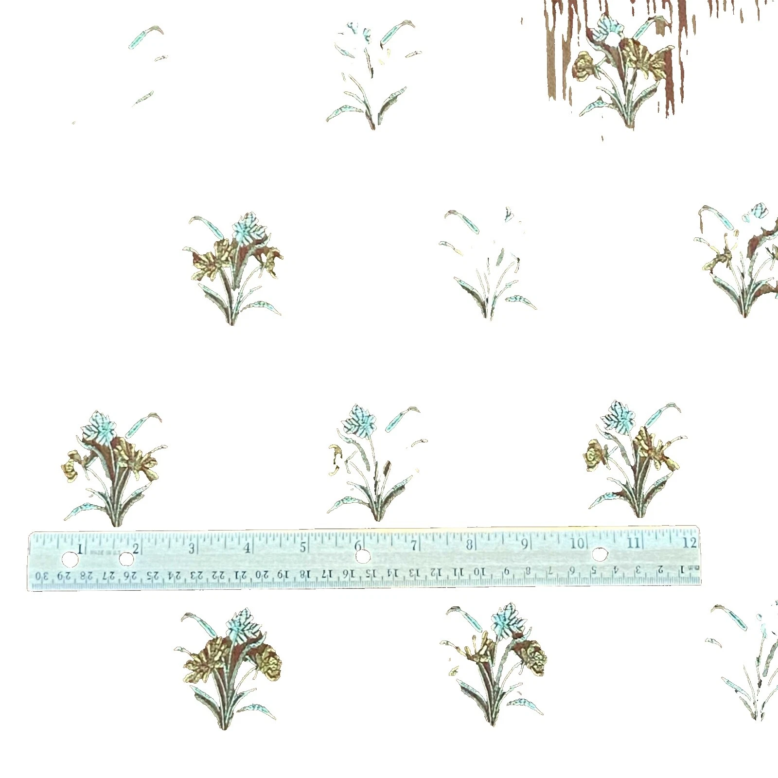 Flores e Plantas em Jacquard Marrom Tecidos para artesanato