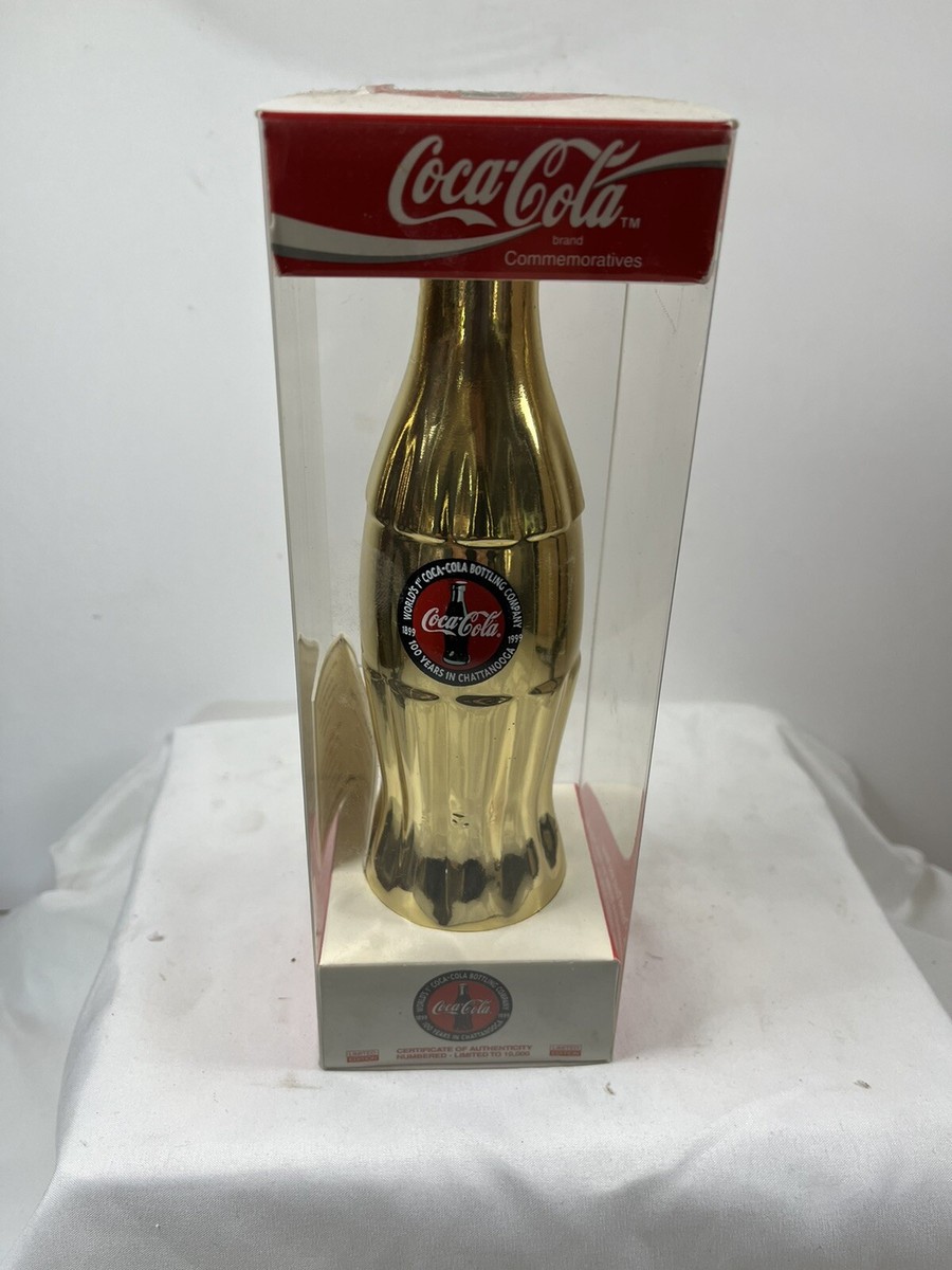 Coca-Cola　コカ・コーラ 100周年記念ボトル （ゴールド）4本 希少 非売品 コカ・コーラ 100周年記念ボトル ゴールドラベル 金
