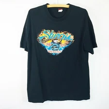 Sturgis 2013 Black Hills Rally Men L T-Shirt Black 2-Sided Graphic Tee SS Cotton