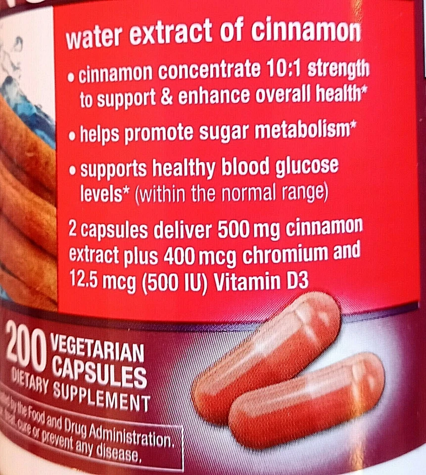 Trunature Advanced Strength CinSulin 500 mg canela 200 cápsulas vegetales caducidad 12/2027 Foto 3 de 4