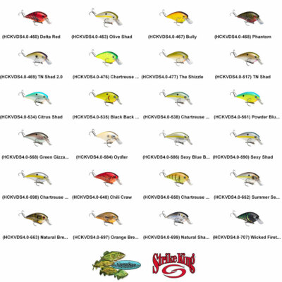 Strike King Crankbaits HCKVDS4.0 Square Bill Magnum Any 24 Colors Fishing Lures