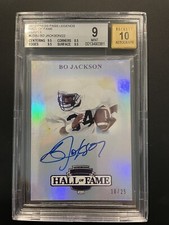 Bo Jackson signed 2012 Press Pass Legends HOF Card Purple 