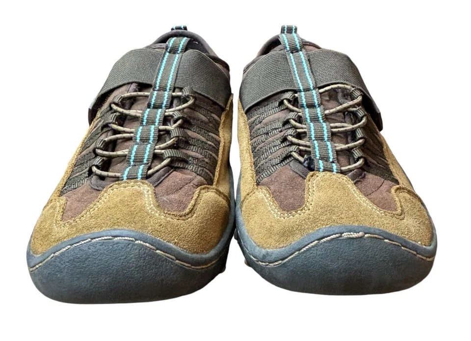 Women's 7.5 M Sugar Rocky Leather Brown Tan Shoes Hiking Sneakers Elastic Strap - Image 3 of 4