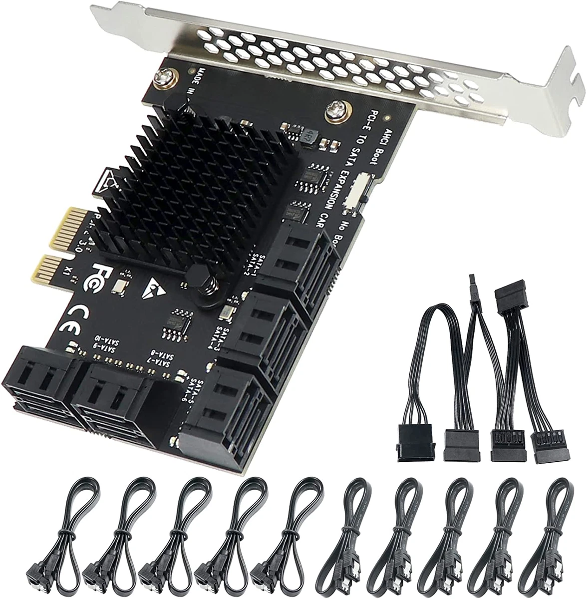 SATA Expansion Card 10 Ports SATA Pcie Card 6Gbps PCI Express X1