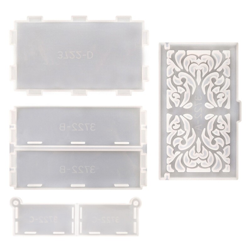 Epoxy Resin Jewelry Storage Box Silicone Mold DIY Craft Case Holder